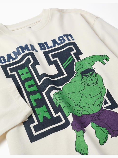 Maglietta in cotone a manica lunga con stampa in rilievo di Hulk - Kiabi