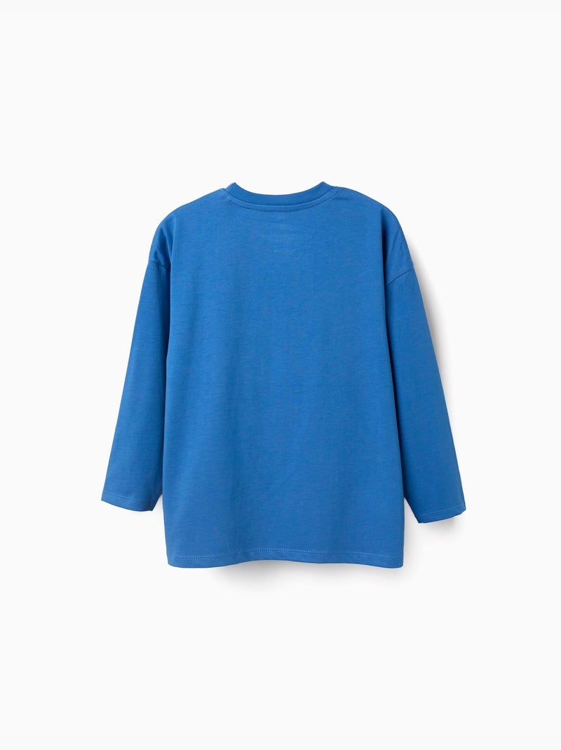 Maglietta in cotone a manica lunga con stampa Spider-Man Blu Blu - Kiabi