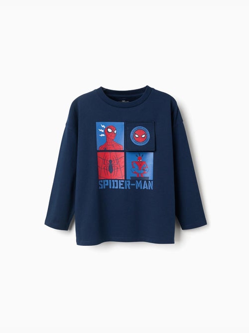 Maglietta in cotone a manica lunga con stampa Spider-Man - Kiabi