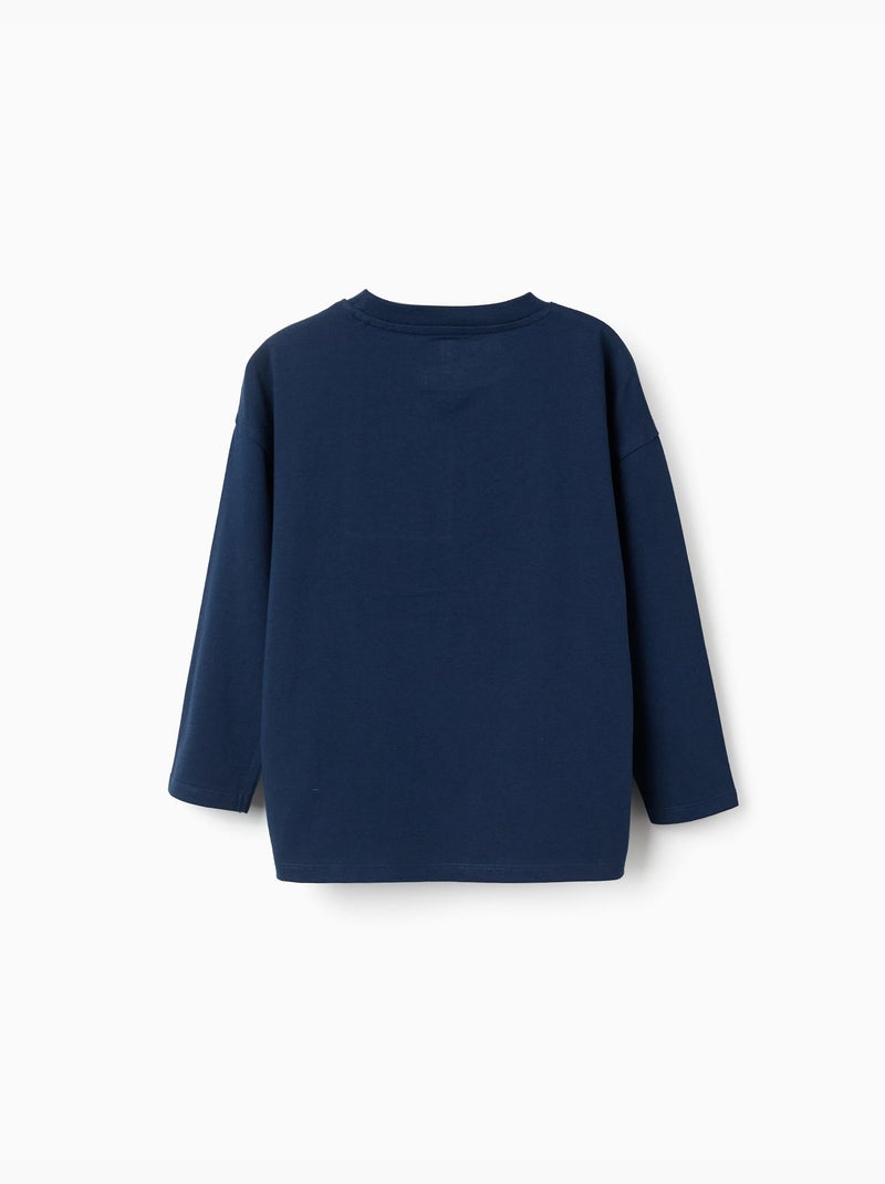Maglietta in cotone a manica lunga con stampa Spider-Man Blu scuro - Kiabi