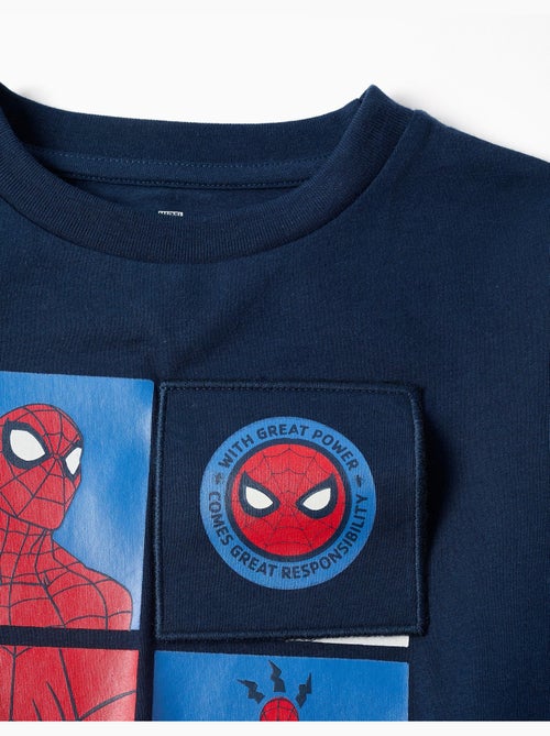 Maglietta in cotone a manica lunga con stampa Spider-Man - Kiabi