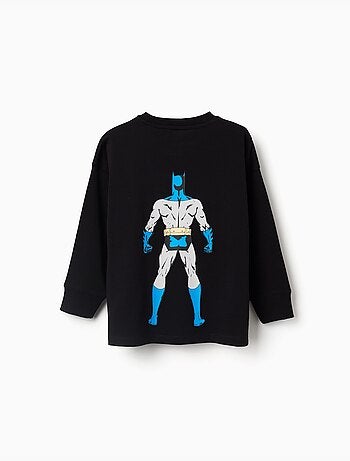 Maglietta in cotone a manica lunga con stampe di batman
