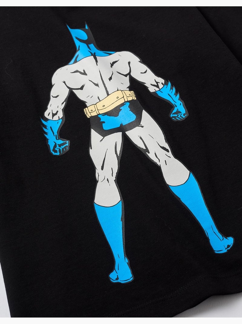 Maglietta in cotone a manica lunga con stampe di batman Nero Nero - Kiabi