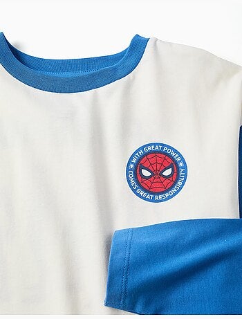 Maglietta in cotone a manica lunga con stampe di Spider-Man
