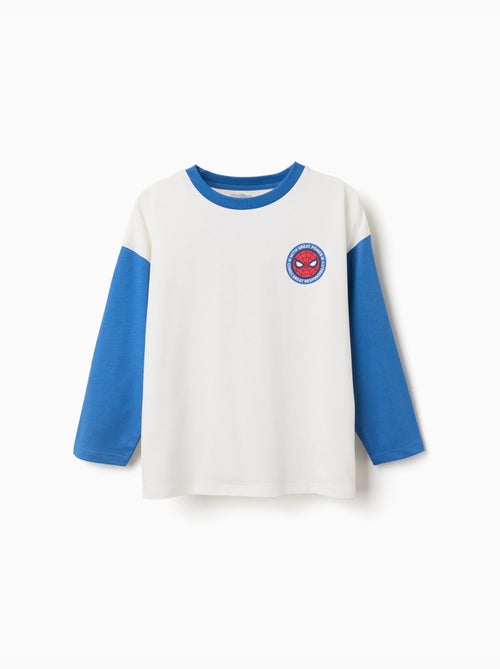 Maglietta in cotone a manica lunga con stampe di Spider-Man - Kiabi