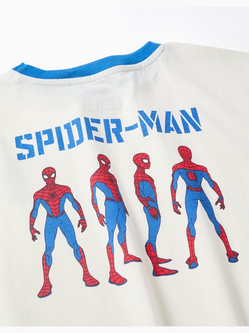 Maglietta in cotone a manica lunga con stampe di Spider-Man Bianco - Kiabi