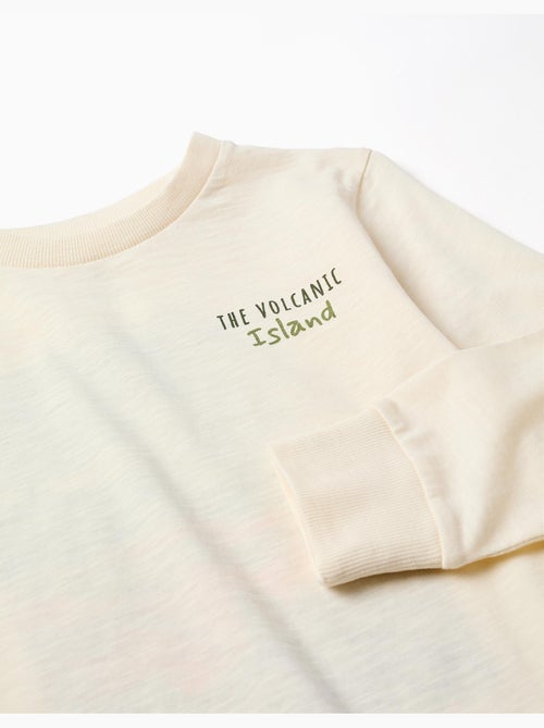 Maglietta in cotone a manica lunga con stampe lanzarote - Kiabi