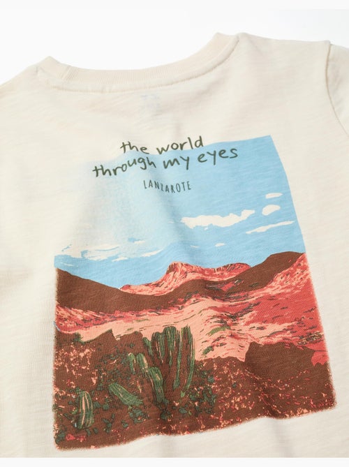 Maglietta in cotone a manica lunga con stampe lanzarote - Kiabi