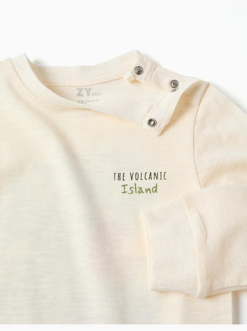 Maglietta in cotone a manica lunga lanzarote - Kiabi