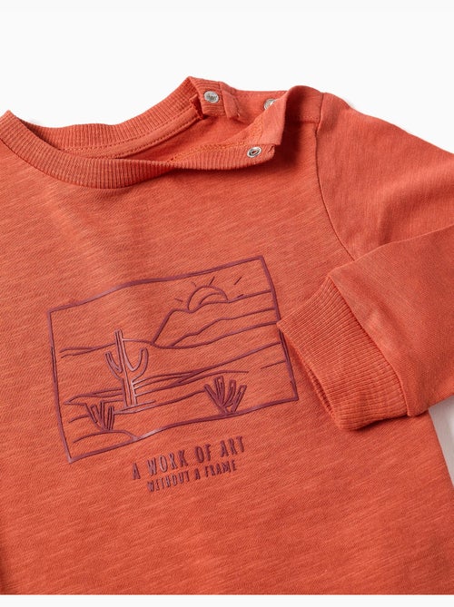 Maglietta in cotone a manica lunga work of art - Kiabi