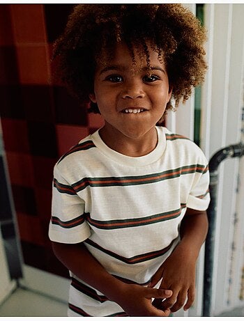 Maglietta in cotone a righe