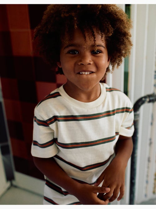 Maglietta in cotone a righe - Kiabi