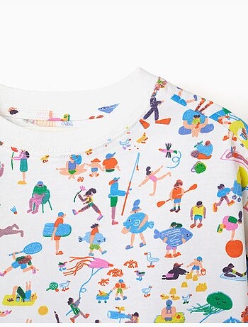 Maglietta in cotone con illustrazione Carolina Celas x Zippy