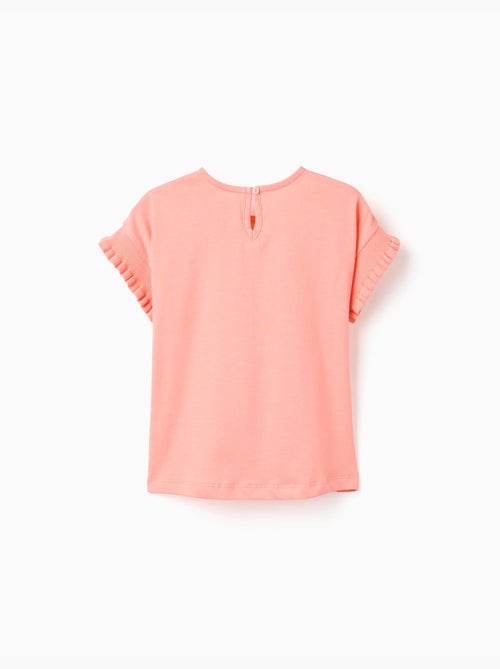 Maglietta in cotone con maniche arricciate - Kiabi