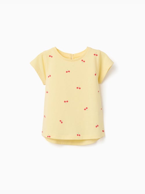 Maglietta in cotone con motivo ciliegia - Kiabi