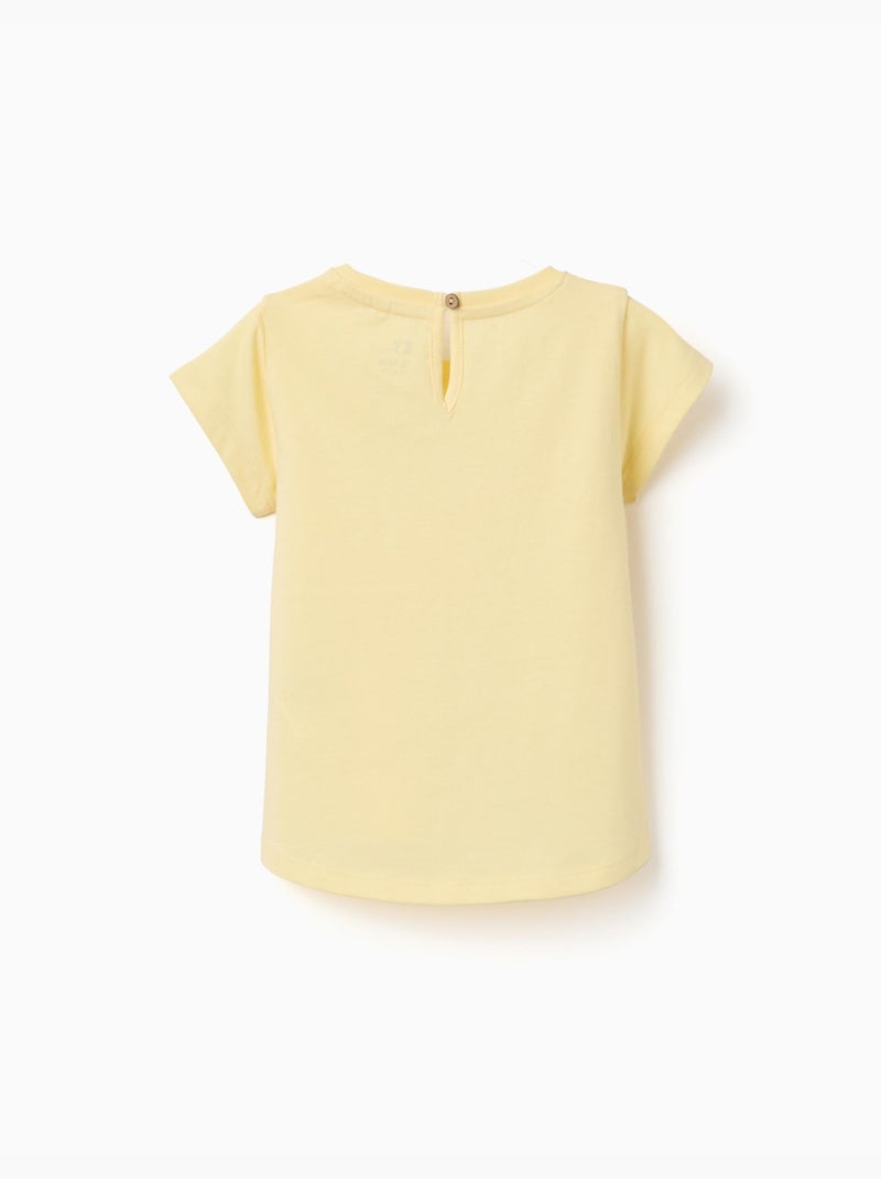 Maglietta in cotone con motivo ciliegia Giallo chiaro - Kiabi