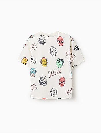 Maglietta in cotone con motivo Marvel Heroes