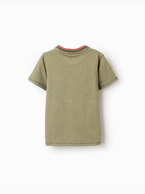 Maglietta in cotone con ricamo cactus garden - Kiabi