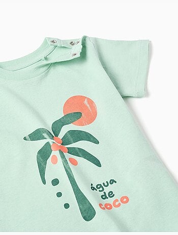Maglietta in cotone con stampa Mais Mar
