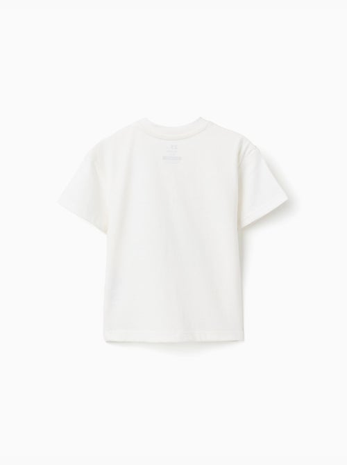 Maglietta in cotone con stampa art frontale - Kiabi