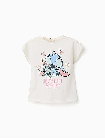 Maglietta in cotone con stampa Baby Stitch