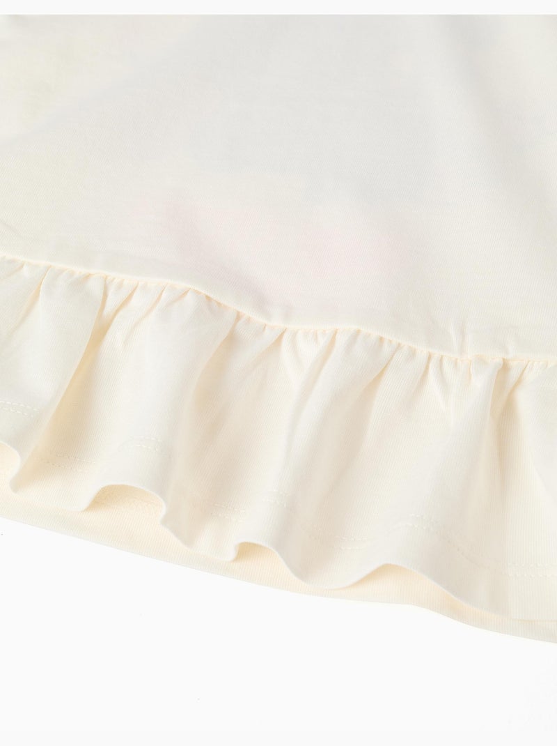 Maglietta in cotone con stampa Baby Stitch Beige chiaro - Kiabi