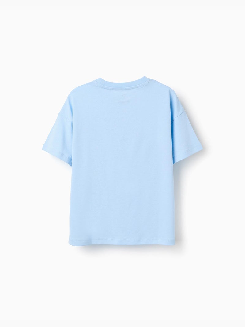 Maglietta in cotone con stampa Banho de Mar Blu chiaro - Kiabi