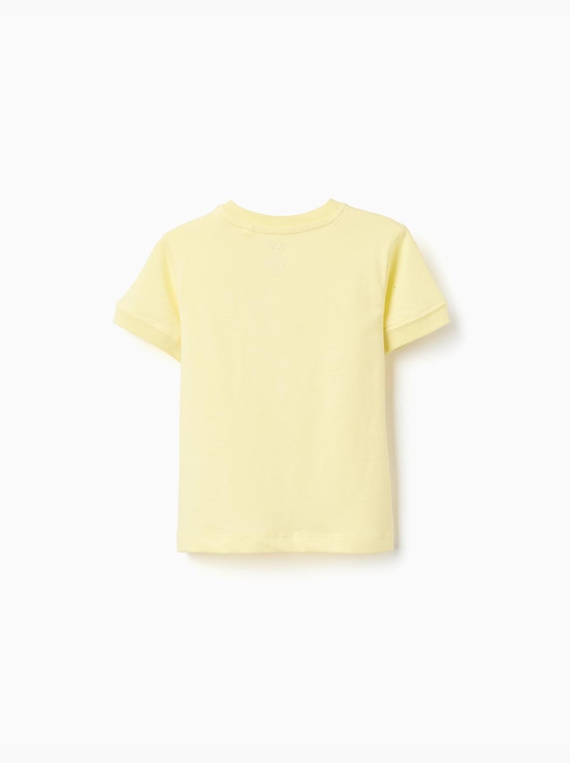 Maglietta in cotone con stampa Botanic Giallo - Kiabi