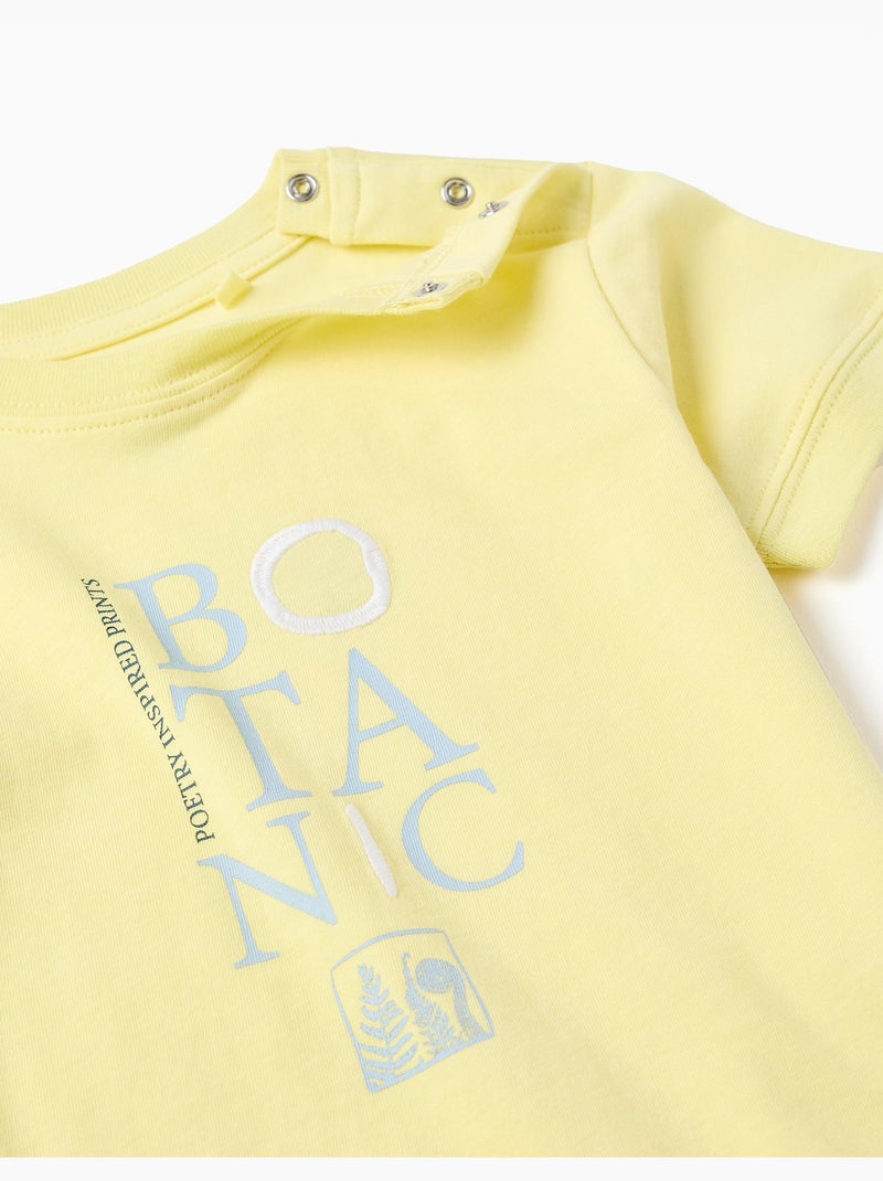 Maglietta in cotone con stampa Botanic Giallo - Kiabi