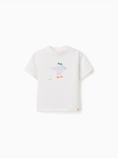 Maglietta in cotone con stampa Carolina Celas x Zippy - Kiabi Maglietta in cotone con stampa Carolina Celas x Zippy - Kiabi