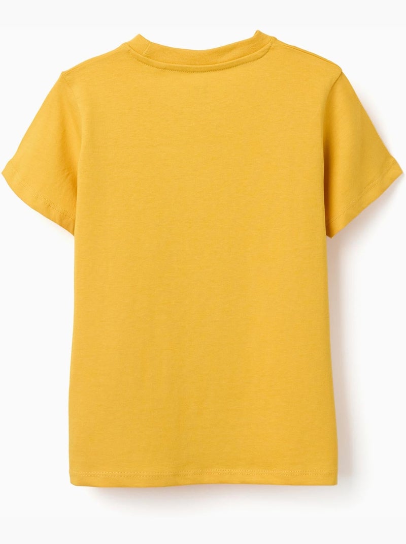 Maglietta in cotone con stampa creativity Giallo scuro - Kiabi