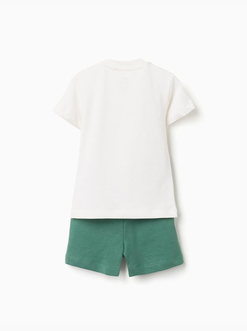 Maglietta in cotone con stampa di pesci + pantaloncini - Kiabi