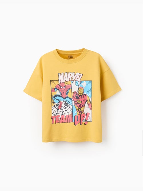 Maglietta in cotone con stampa di Spider-Man e Iron-man - Kiabi