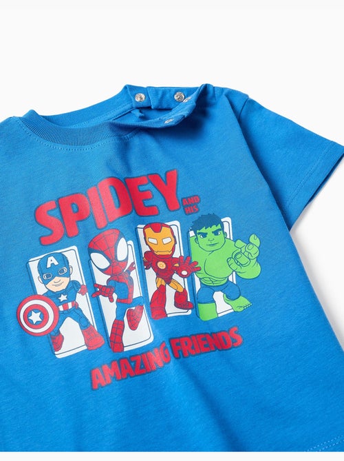 Maglietta in cotone con stampa di Spidey & Friends - Kiabi