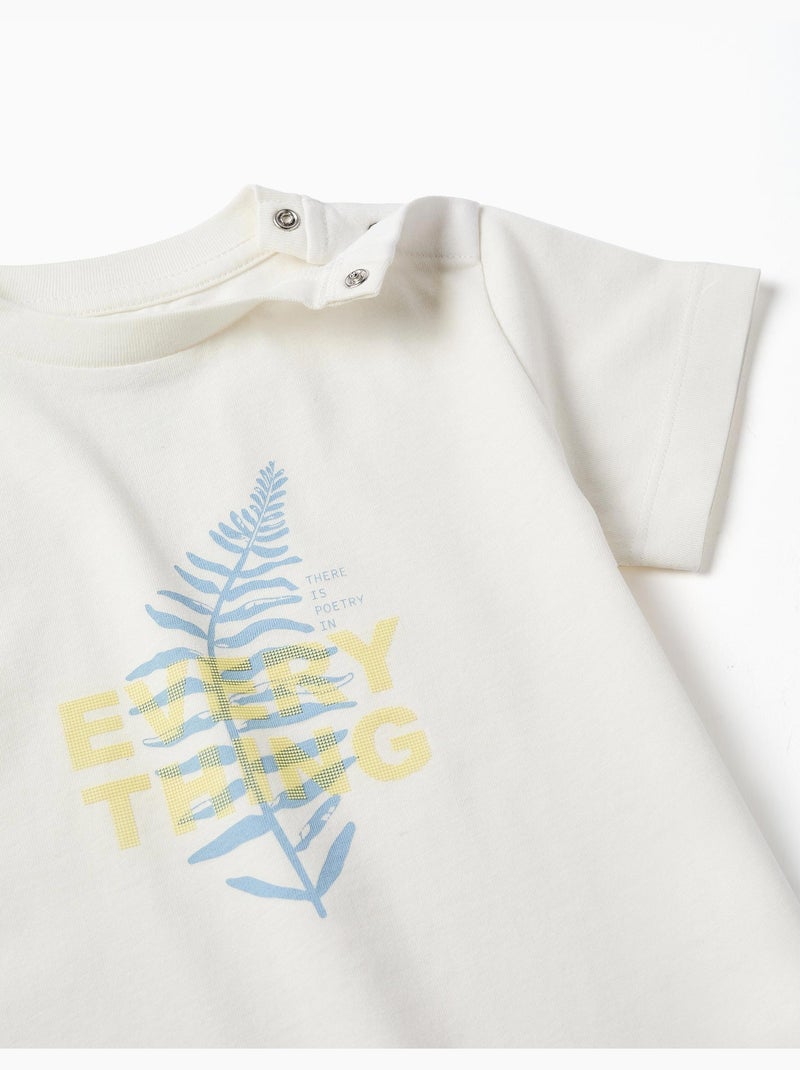 Maglietta in cotone con stampa Everything Bianco - Kiabi