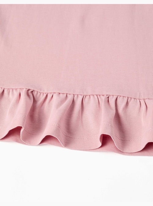 Maglietta in cotone con stampa floreale a forma di cuore - Kiabi Maglietta in cotone con stampa floreale a forma di cuore - Kiabi