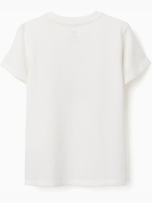 Maglietta in cotone con stampa frontale art thinker - Kiabi