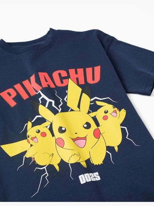 Maglietta in cotone con stampa frontale di pikachu - Kiabi