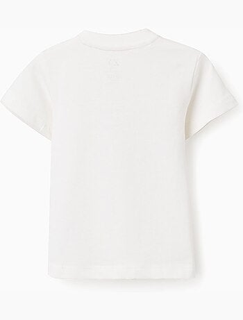 Maglietta in cotone con stampa frontale sculpture