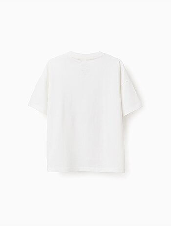 Maglietta in cotone con stampa frontale spider-man