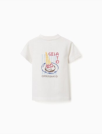 Maglietta in cotone con stampa Gelato You&Me
