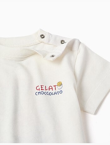Maglietta in cotone con stampa Gelato You&Me