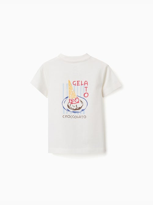 Maglietta in cotone con stampa Gelato You&Me - Kiabi
