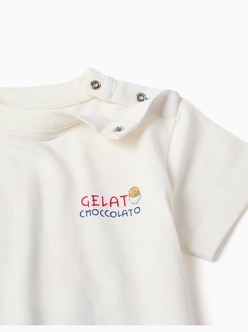 Maglietta in cotone con stampa Gelato You&Me - Kiabi