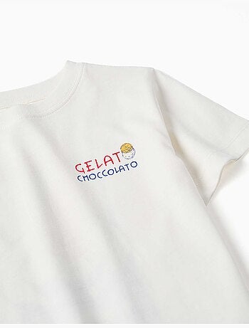 Maglietta in cotone con stampa Gelato You&Me