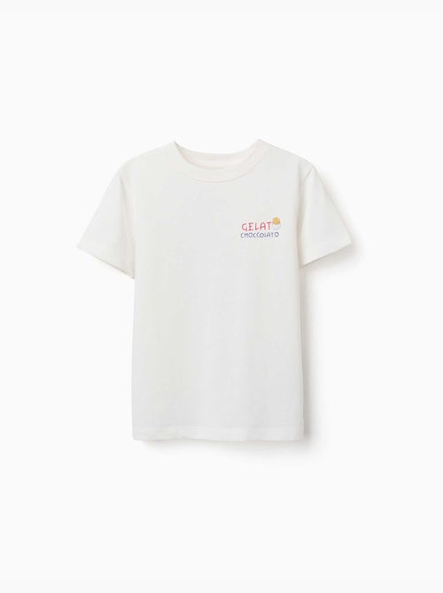 Maglietta in cotone con stampa Gelato You&Me - Kiabi