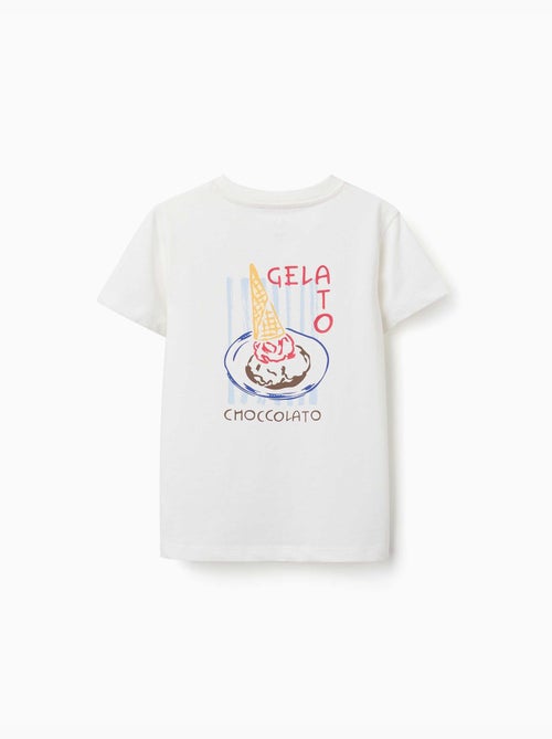 Maglietta in cotone con stampa Gelato You&Me - Kiabi