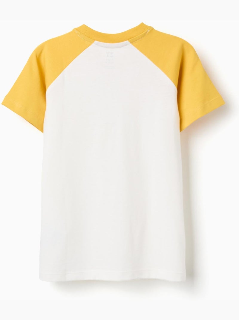 Maglietta in cotone con stampa Giallo scuro - Kiabi