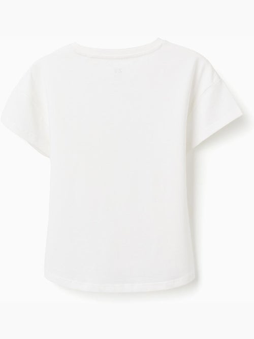 Maglietta in cotone con stampa imagination - Kiabi