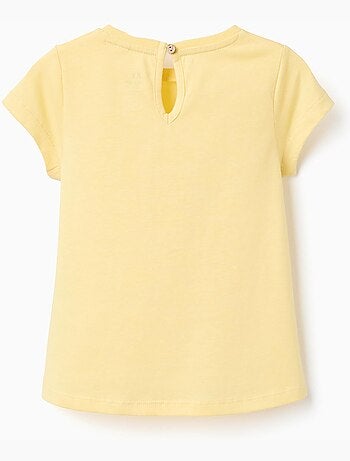 Maglietta in cotone con stampa in rilievo sul davanti